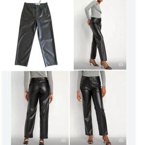 Old NAvy High Waist OG Loose Faux Leather Pants Sz P 6 NWT​​